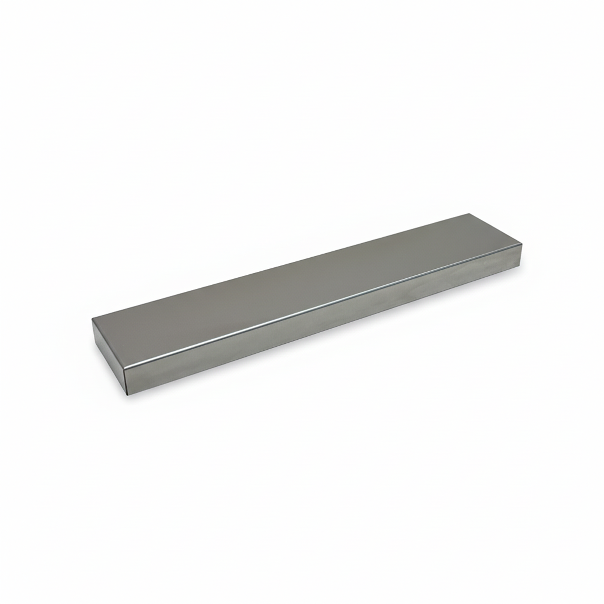 Individual custom-made stainless steel oven filler strip used to hide gaps between wall ovens and kitchen cabinetry